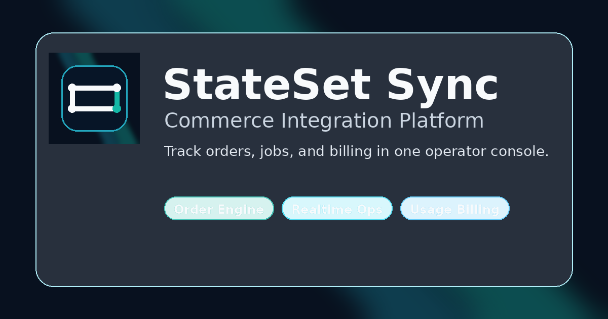 StateSet Sync — Commerce Integration Platform